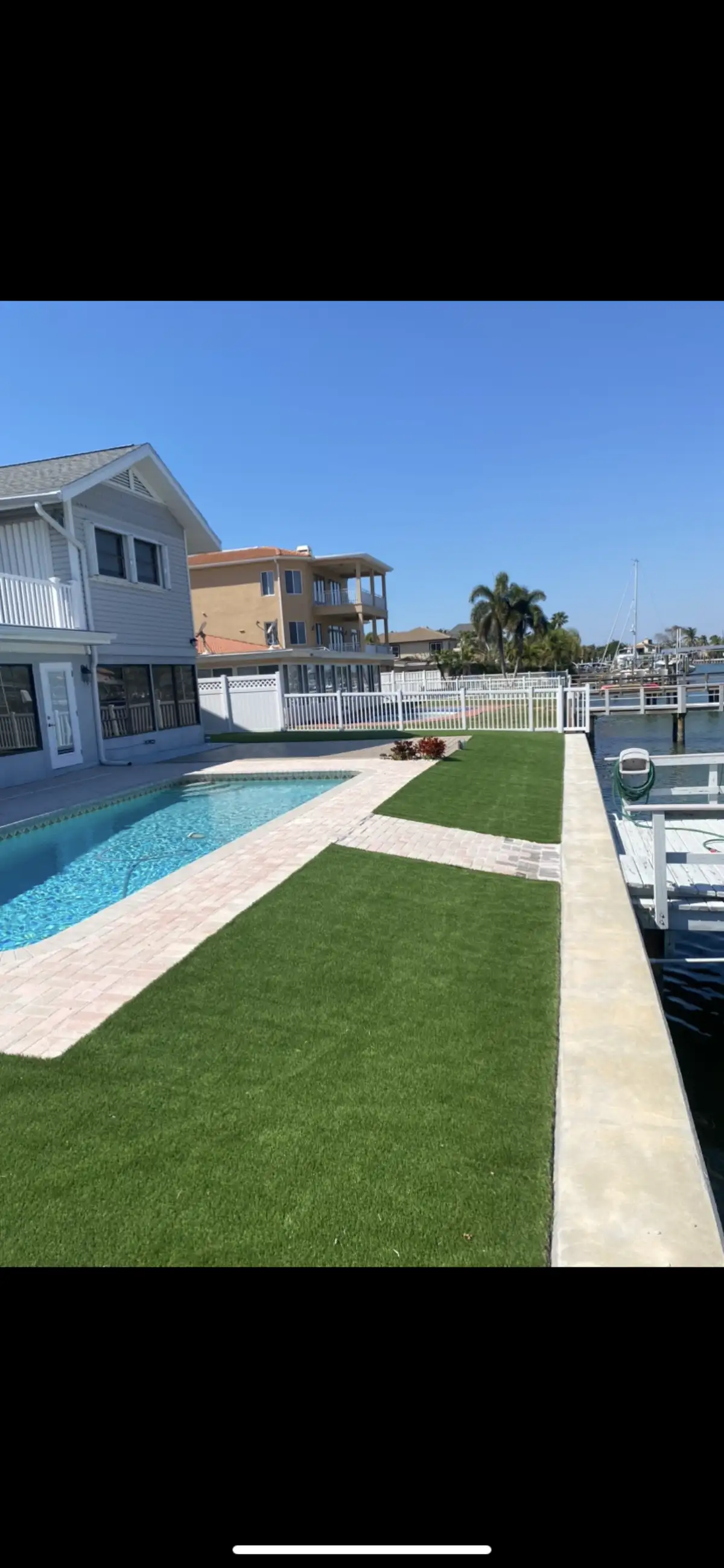 Fresh sod installation with clean edges in St. Petersburg FL